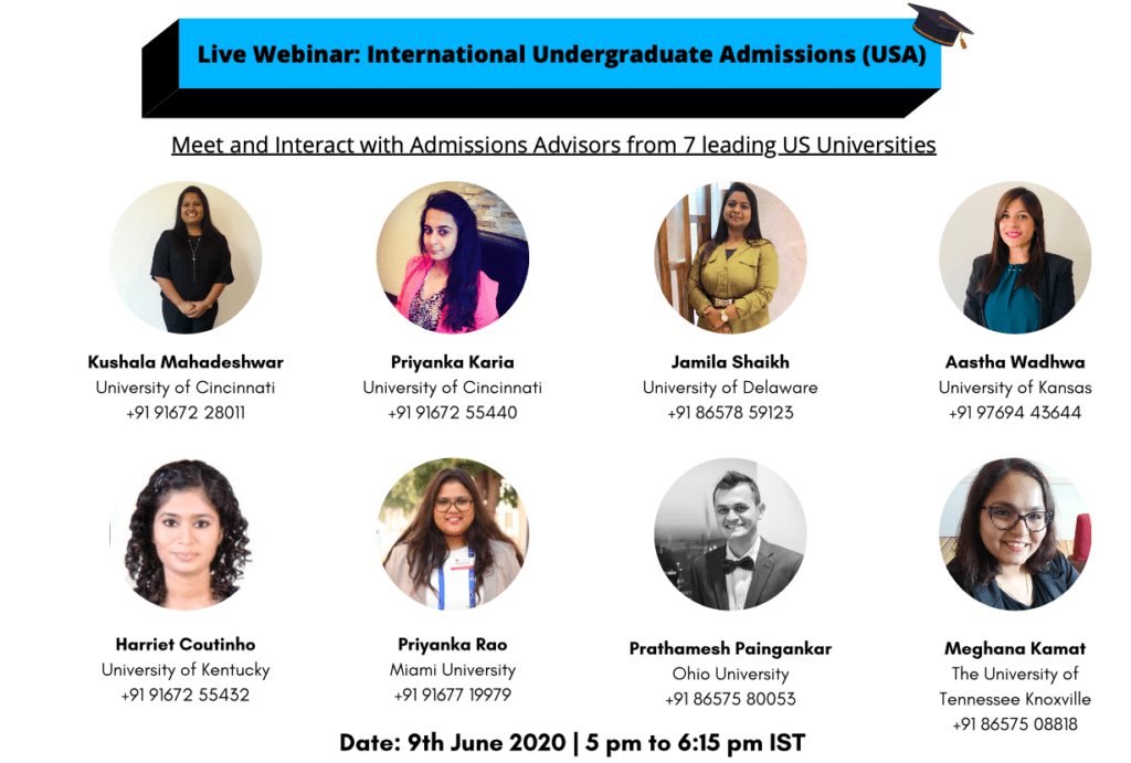 Webinar on Undergraduate Admissions USA