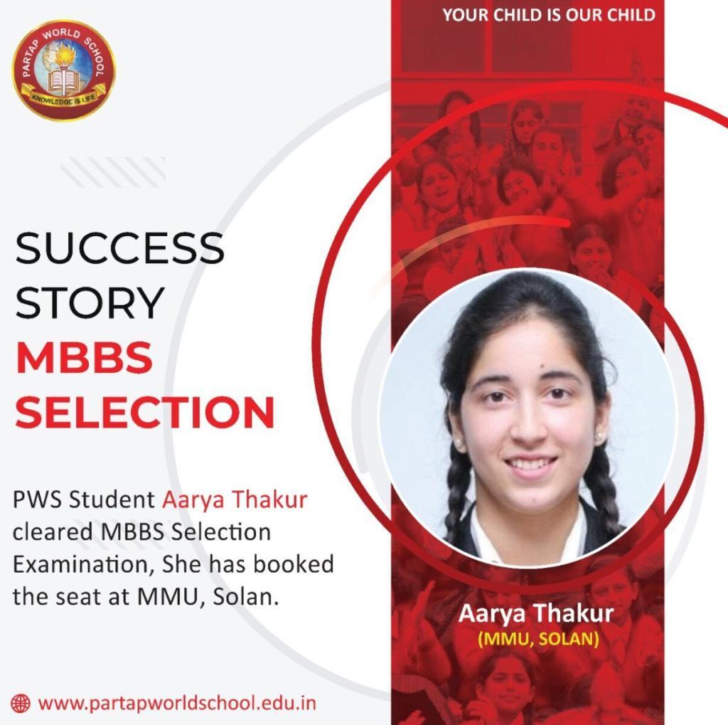 MBBS Success Story Aarya Thakur